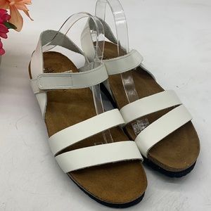 NAOT White Leather Sandals Like New EU Size 44 MCS5112J